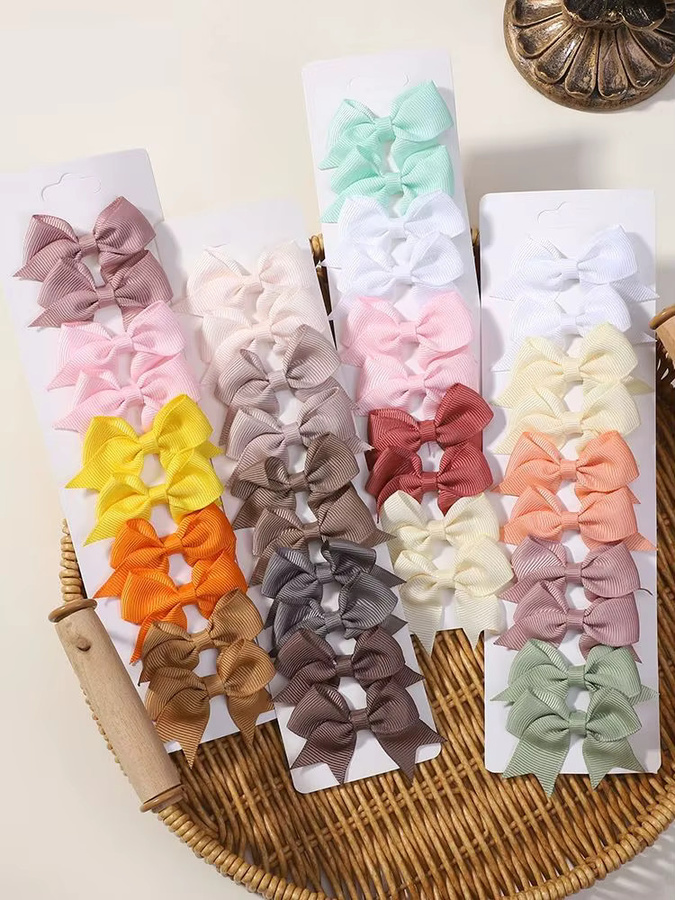 KIDS BOWS Haar Clips Set, Bunte Bowknot Haarnadeln, Kinder - Bild 2