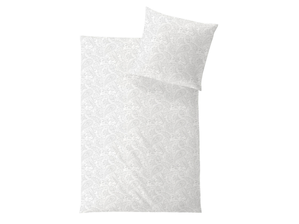 Hefel Kissenbezug Paisley 2500010 aus Lyocell Mako-Satin in Weiß, B/H: 40 x 80 cm - Bild 1