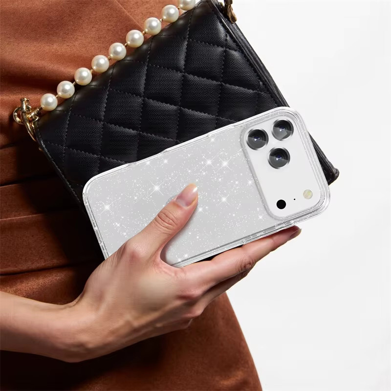 NMEGOU Glitzer Bling Soft Case Transparent für iPhone 17 Air 16E 15 14 13 12 11 Pro Max Plus - Bild 6