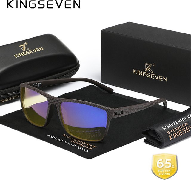 Kingseven Korrektionsbrille, Vollrand, transparent, Kunststoff, Unisex, Blaulichtfilter - Bild 1