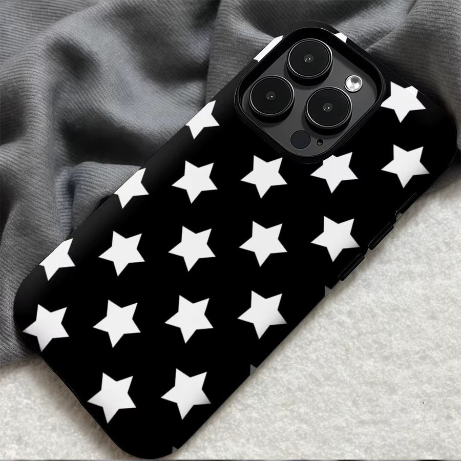 Potdemiel Handyhülle Midnight Starfield für iPhone 17 16 15 14 13 Pro Max Plus mit doppelschichtiger Rückseite in Schwarz - Bild 5