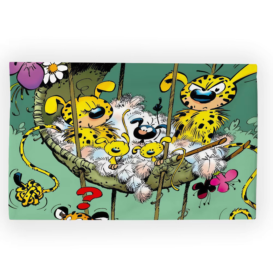 Warner Bros. Marsupilami Flagge mit Cartoon-Tierprint in Multicolour, Rechteckige Wanddeko aus Textil, Breite: 60 cm, Höhe: 40 cm - Bild 5