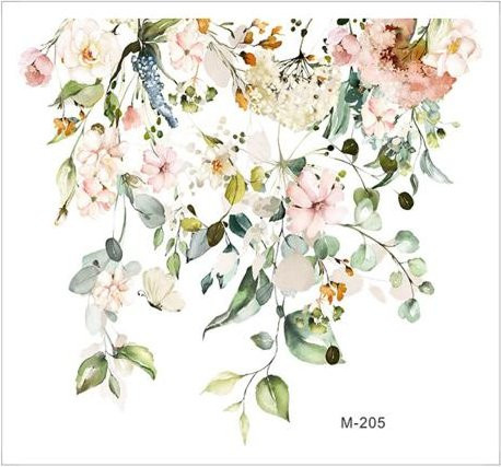 Selbstklebender Toilettensitzdeckel Aufkleber von Baisida mit Blumen und Pflanzenmotiven in Beige - Bild 1