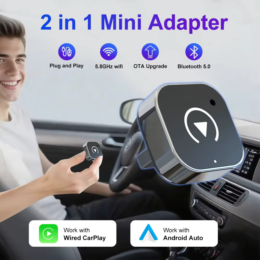 FLIXIVI Kabelloser CarPlay und Android Auto Adapter in Blau für VW, Toyota, Nissan, Ford und Mercedes-Benz - Bild 4