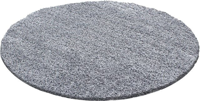 Ayyildiz Hochflorteppich Life Hellgrau Rund Durchmesser: 120 cm - Bild 1