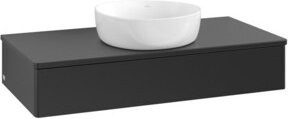 V&B Waschtischunterschrank Antao mit Beleuchtung, Blau lackiert, B/T/H: 100 x 50 x 19 cm - Bild 1