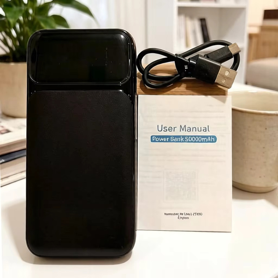 Hganus Tragbare Powerbank 50000mAh mit 22,5W Schnellladung, Schwarz, mit USB-C und USB-A Ausgängen - Bild 5