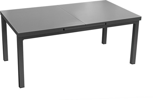 BELLAVISTA Ausziehtisch Boston in Grau und Anthrazit mit Sicherheitsglas und Aluminiumgestell, B/T/H: 180/240 x 100 x 77,5 cm - Bild 1