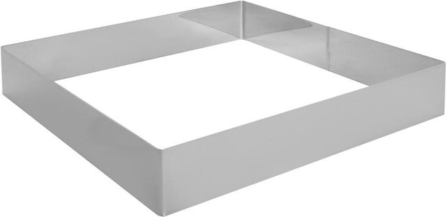 Schneider Schnitten- und Backrahmen quadratisch aus Edelstahl, Farbe Silber, B: 30 cm, T: 30 cm, H: 5 cm - Bild 1