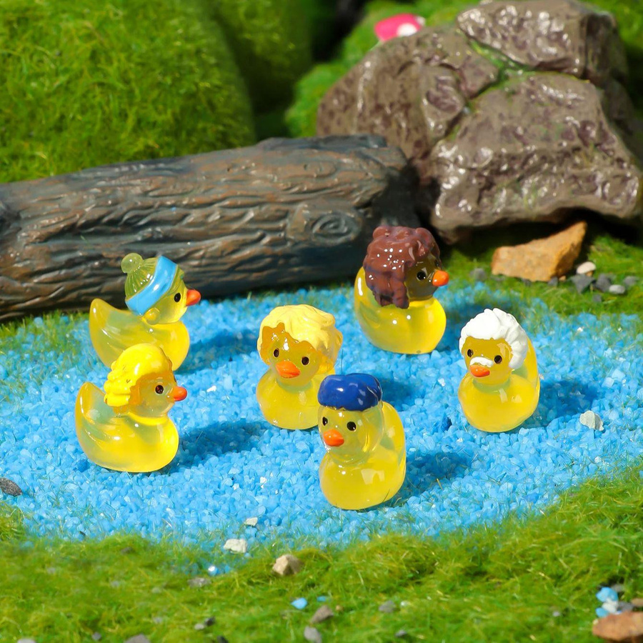 Yiran toy Leuchtende Künstler-Entenfiguren aus Harz 10-teiliges Set - Bild 3
