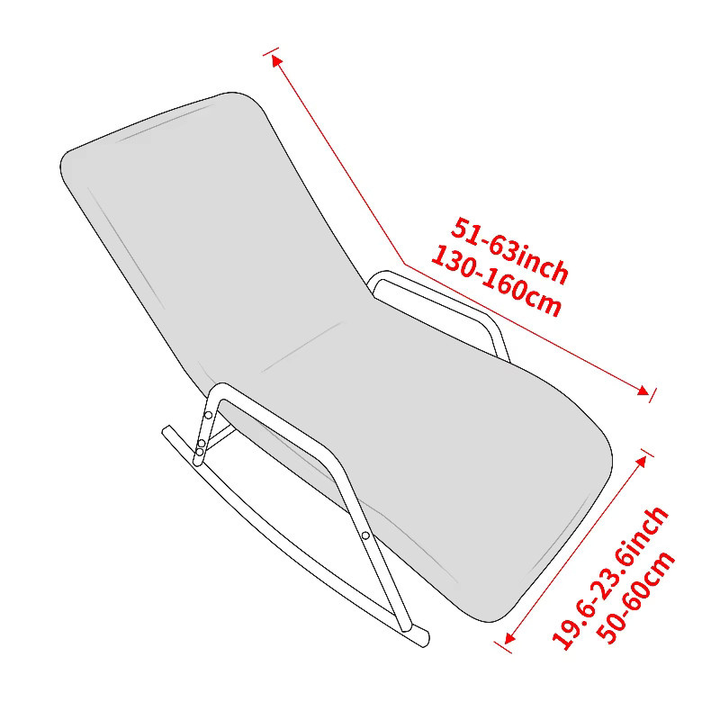WANERQU Elastische Schaukelstuhl Abdeckung mit floralem Jacquard-Muster für Sessel und Lounge-Stühle - Bild 2