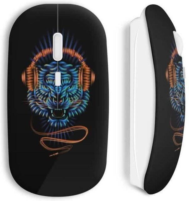 Tiger Beat kabellose Maus mit Wi-Fi und USB-A Anschluss in Schwarz - Bild 1