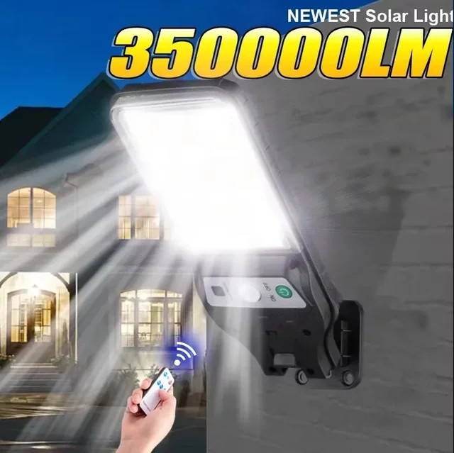 Moderne Solar LED Außenwandlampe mit Bewegungsmelder für Garten und Terrasse in Schwarz - Bild 1