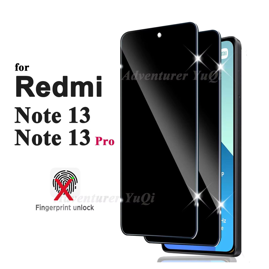 Xiaomi Redmi Note 13 Pro Displayschutzfolie aus gehärtetem Glas mit Anti-Spy Privatsphäre-Funktion, HD kristallklar, 9H Härte, transparent - Bild 3