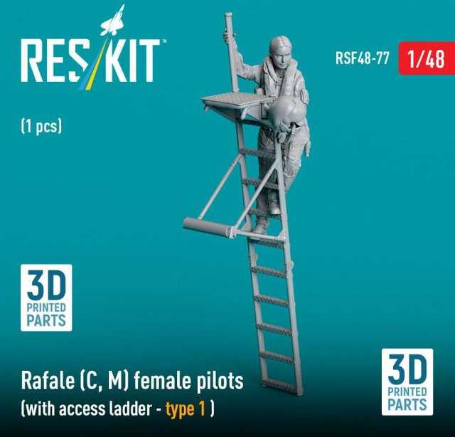 ResKit Models Rafale Female Pilot, Einzelfigur, 1-teiliges Set, 1:48 - Bild 1
