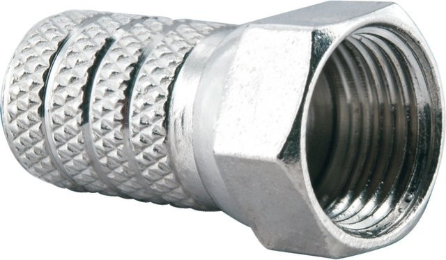 Schwaiger F-Stecker 4,0 mm, 2er Set, Silber - Bild 1