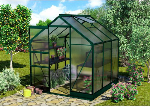 VITAVIA Gewächshaus Apollo Plus 3800 in Grün mit Aluminiumrahmen, B/H/T: 195 x 209,5 x 131 cm - Bild 1
