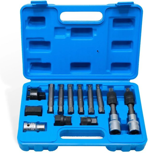 CCLIFE 13-teiliges Lichtmaschinen Werkzeug Set mit 1/2 Zoll Antrieb in Blau für diverse Fahrzeuge - Bild 1