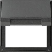 Gira Zwischenplatte mit Klappdeckel TX 44 Adapter in Anthrazit und Schwarz - Bild 1