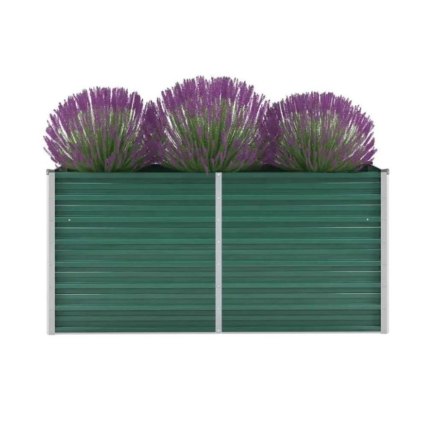 furnicato Garten-Hochbeet aus verzinktem Stahl in Grün, B/T/H: 160 x 40 x 77 cm - Bild 2