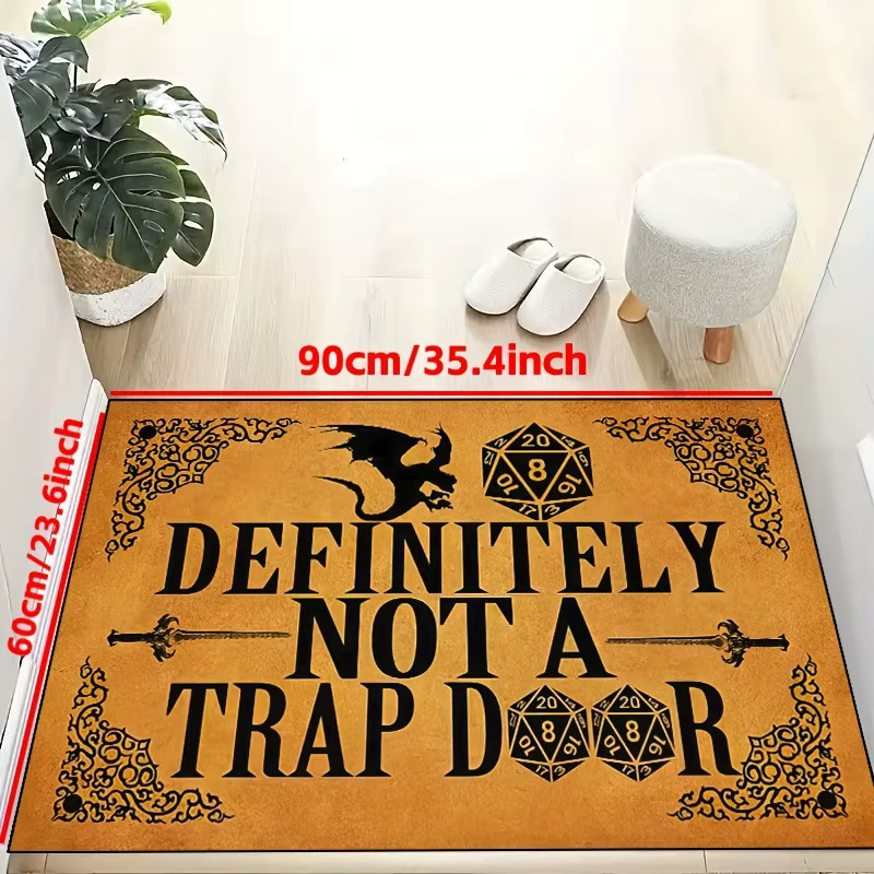 VIKAMA Halloween Fußmatte Outdoor Teppich mit Tier-Motiv in Orange, B/T: 60 x 40 cm - Bild 3