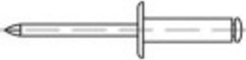 TOOLCRAFT 160018 Offene Blindniete aus Aluminium und Stahl, Farbe: Silber, Durchmesser: 3,2 mm, Länge: 6 mm, 500 Stück - Bild 1