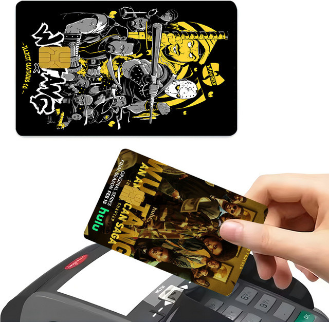 WU-T-TANG CLAN Anime Aufkleber Set in Multicolor, wasserfeste Dekoration für Kreditkarten und Buspässe - Bild 1