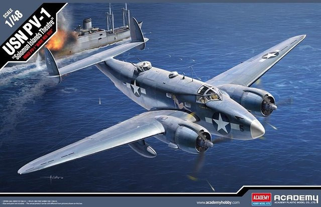 Academy Plastic Model USN Pv-1 - Solomonen Schlacht, Modellfahrzeug, 1:48 - Bild 1