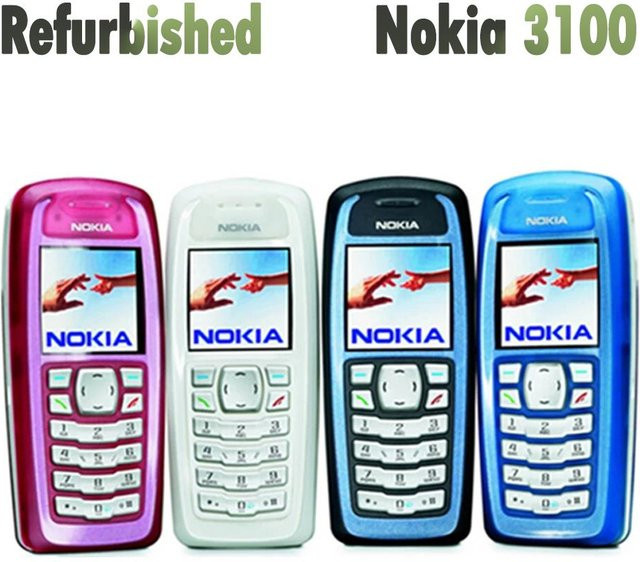 Generalüberholtes Nokia 3100 Mobiltelefon in Blau mit 1 SIM-Kartenslot - Bild 1