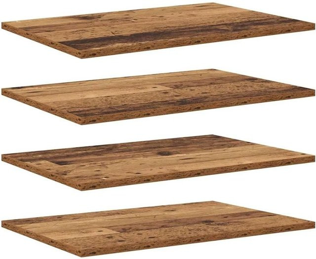 vidaXL Regalbrett Set aus Holzwerkstoff in Altholz Braun, 4 Stück, B: 60 cm, T: 40 cm, H: 1,5 cm - Bild 1