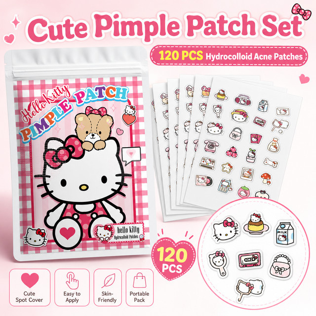 Sanrio Hello Kitty Akne-Pflaster Hydrogel, 120 Stück, Unisex - Bild 1
