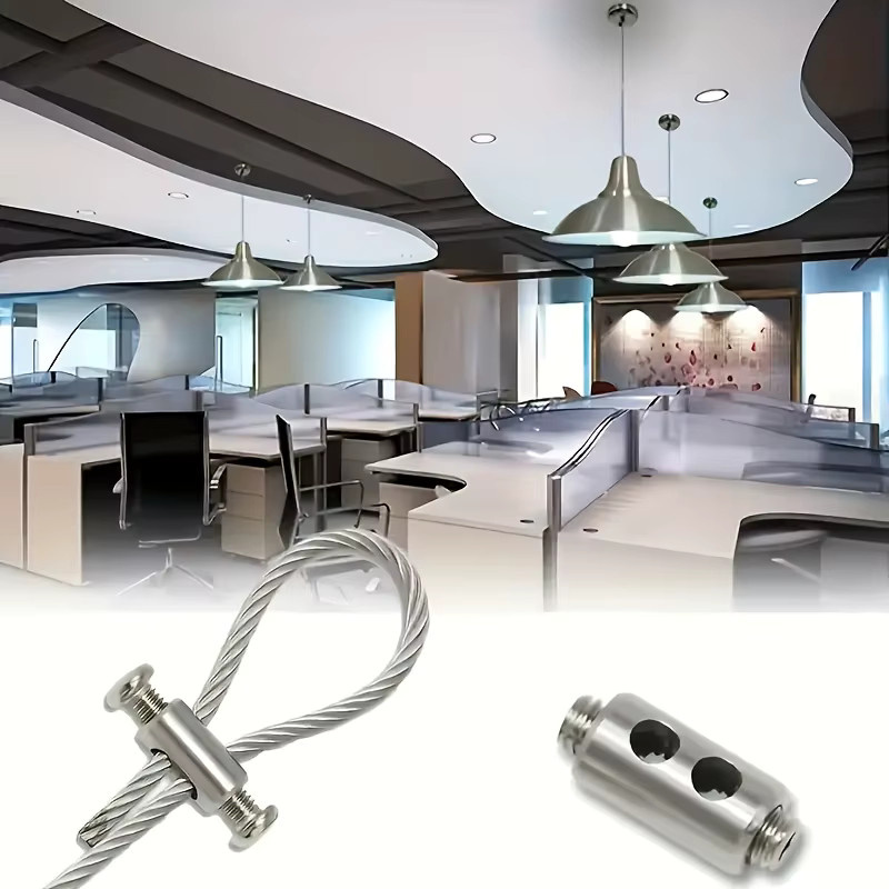 DUTRIEUX Drahtseilklemmen aus Metall mit Schraubbefestigung für 1–2 mm Kabel, 12 Stück, Silber - Bild 4