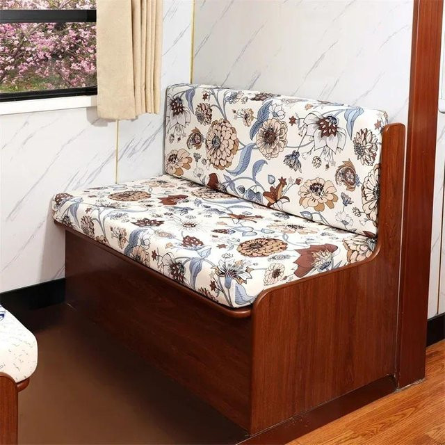 2er-Set elastische Wohnmobil-Dinette-Kissenbezüge von Yiran Furniture in Floral Multicolour aus Spandex-Polyester-Gemisch - Bild 1