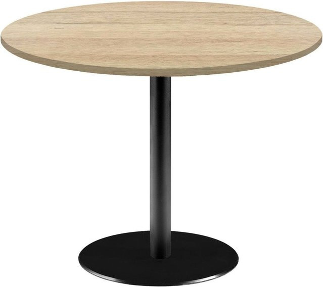 RestooTab Tisch Rome XL rund in Eiche, Höhe: 75 cm, Durchmesser: 120 cm - Bild 1