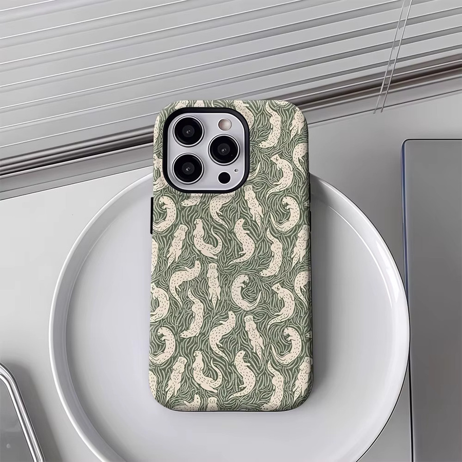 Moss Otter Robuste Handyhülle für iPhone 17 16 15 14 13 Pro Max Plus mit Magnetfunktion in Grün - Bild 4