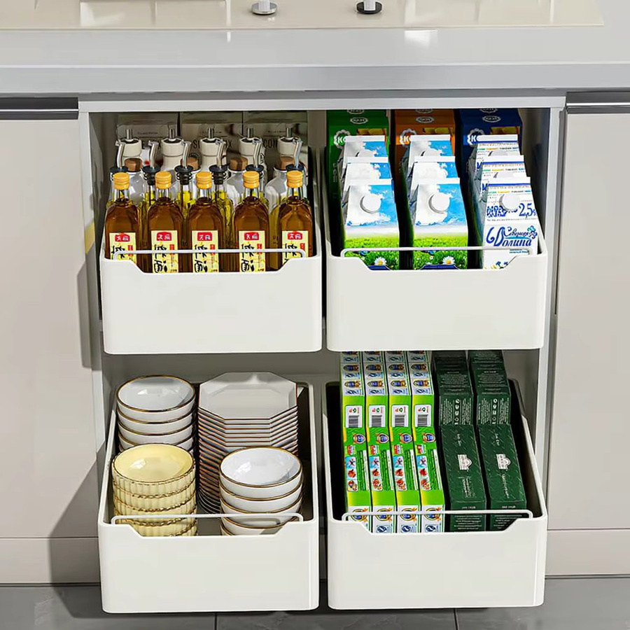 Ausziehbarer Schrankorganizer aus Kohlenstoffstahl von HiMISS für deine Küche und Unterschränke - Bild 3