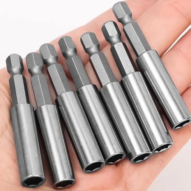WEELEE Magnetische Bitverlängerung 1/4 Zoll mit 60 mm Länge in Silber - Bild 1