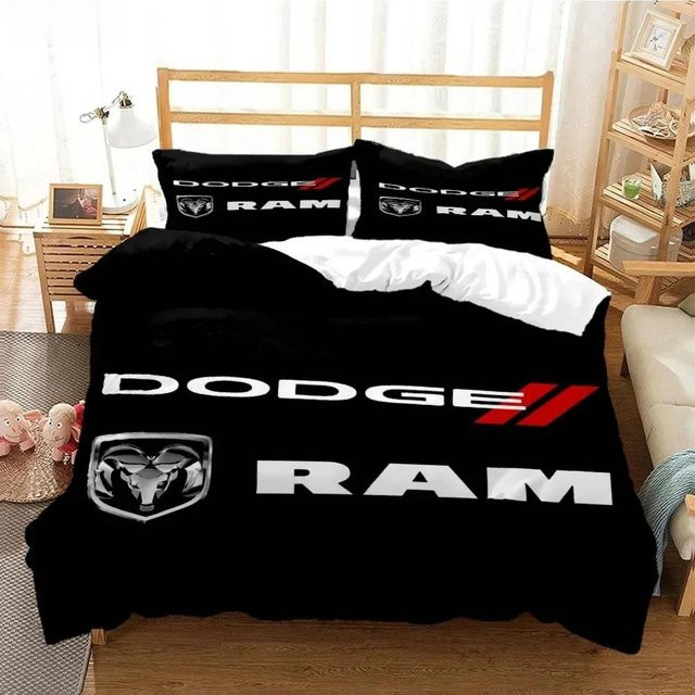 Dodge Ram Bettwäsche-Set mit Motiv, Schwarz, B/H: 140 x 210 cm - Bild 1