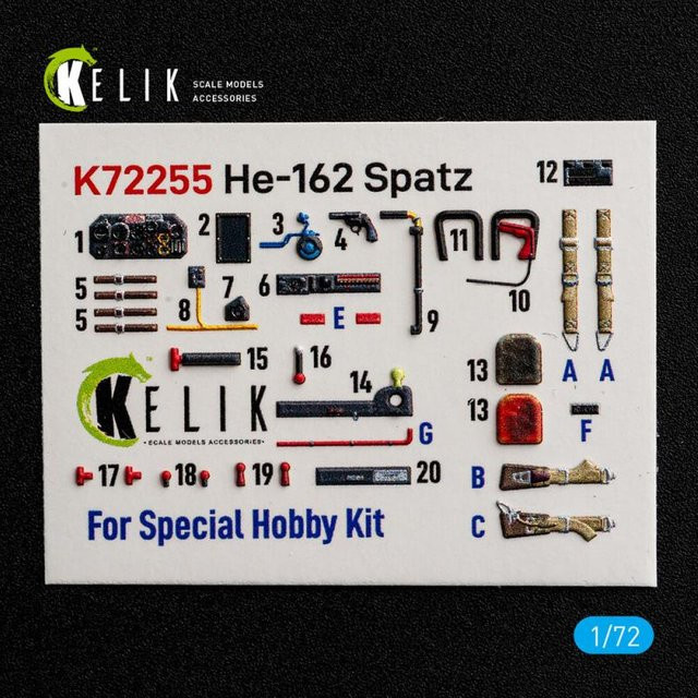 Special Hobby He-162 Spatz, Interior 3D-Decals - Bild 1