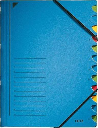 Leitz Ordnungsmappe Collection in Blau DIN A4 mit 12 Fächern und Gummizug - Bild 1