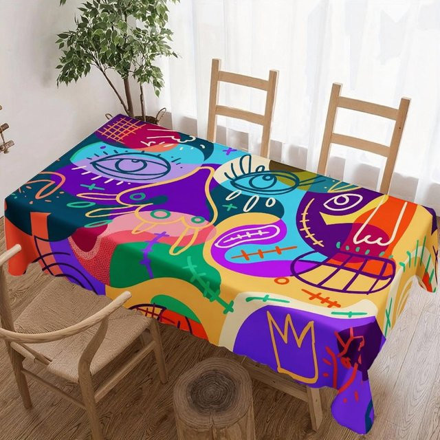 Wasserdichte Tischdecke mit abstraktem Kunstdruck von JMG Household Supplies, rechteckig, Mehrfarbig, B: 100 cm, T: 160 cm - Bild 1
