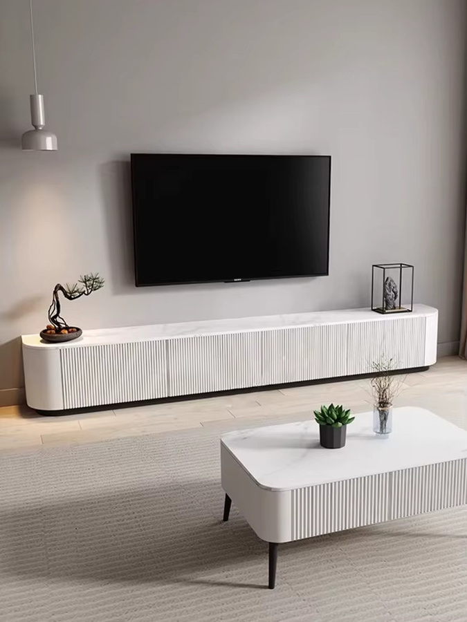Modernes TV-Sideboard HOUYU in Weiß für Wohnzimmer und Eingangsbereich - Bild 3