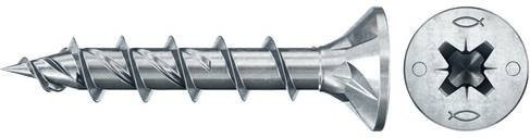 Fischer Power-Fast II CZF Spanplattenschrauben mit Kreuzschlitz Pozidriv, Durchmesser: 6 mm, Länge: 35 mm, Stahl galvanisch verzinkt, 500 Stück - Bild 1
