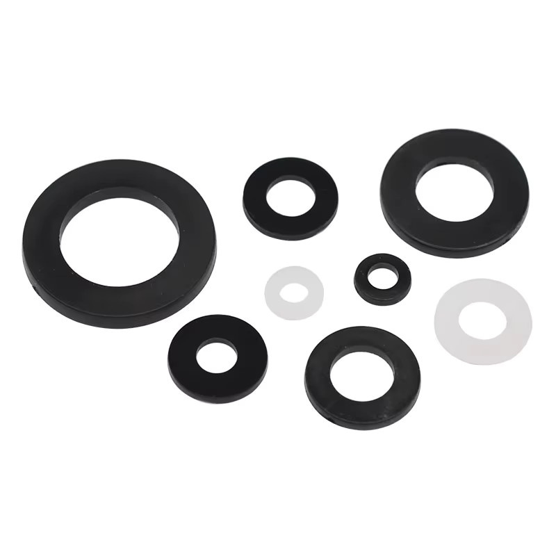 Angooter Nylon Unterlegscheiben Set aus Kunststoff, 500 Stück Flache Isolierdistanzstücke und Dichtungsringe in Schwarz und Weiß, M2 bis M8 - Bild 2