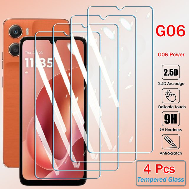 4 Stück Displayschutz aus gehärtetem Glas für Motorola Moto G06 Power, transparent - Bild 1