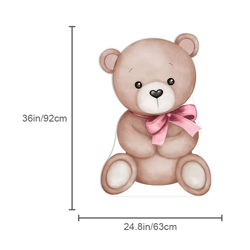 MicroPlush Mosaikbrett Bearly Wait Bär für Babyparty und Geburtstag in Grün und Braun, Höhe: 45,72 cm - Bild 2