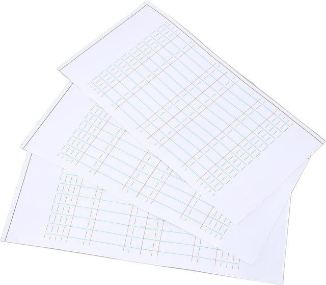 Koogeelife Augenbrauen-Schablonenaufkleber mit Skala, 12 Stück, White, Unisex - Bild 1