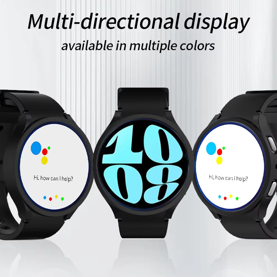 Samsung Galaxy Watch 6 Classic Bumper Cover, PC-Rahmen, gehärtetes Glas - Bild 2