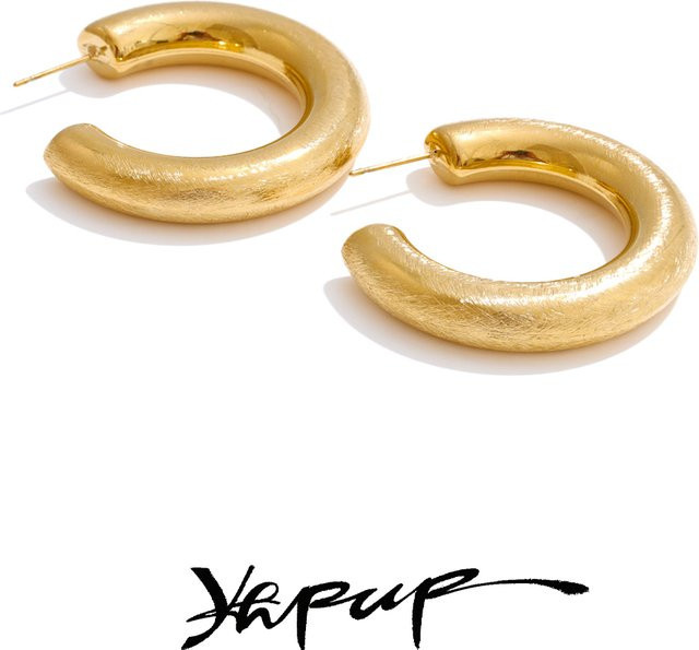 Yhpup Ohrringe, Edelstahl, Gold, Unisex - Bild 1