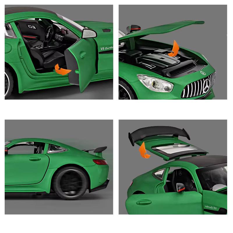 WELLY Mercedes-Benz GT GTR 1/24 Modellauto Legierung mit Licht und Sound - Bild 3
